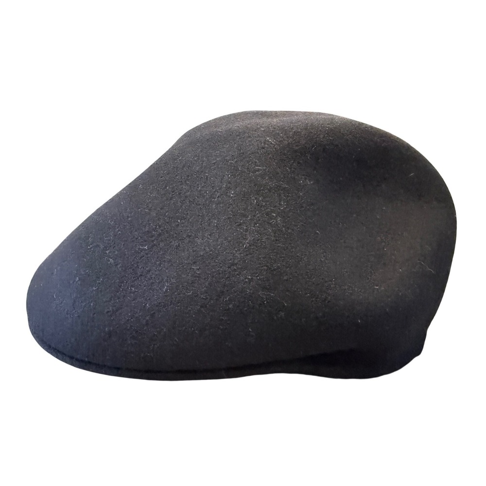 Country Gentleman Mens Black 100%‎ Wool Flat Cap Ivy Driving Hat CG025 XL
